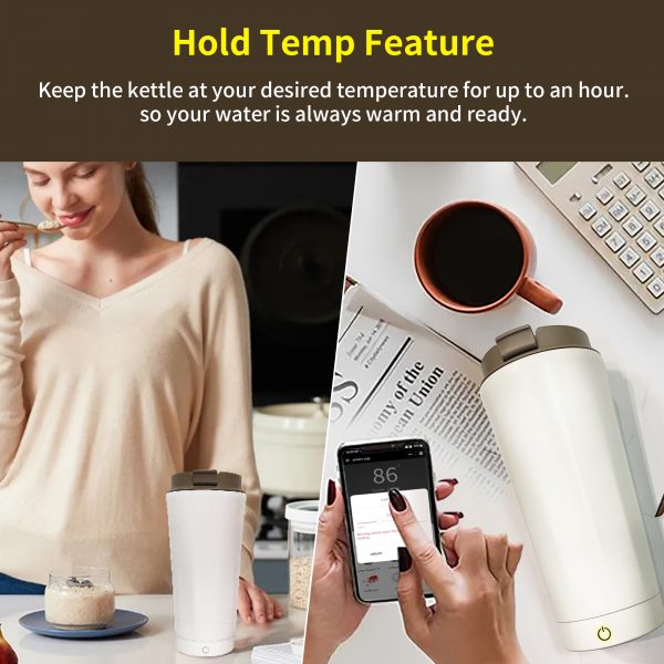 Car 12V Water Heater Coffee Mug with App Temperature Control Bottle with Kettle - Image 3