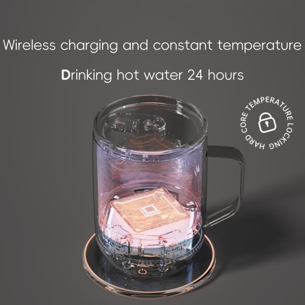 DULO Smart Electric Coffee Mug Warmer, Heater Travel Cup, Temperature Control Mugs, Self Heated Coffee Cup Rechargeable, Battery Operated, Reminder to Drink (Smart Coffee Mug) - Image 4