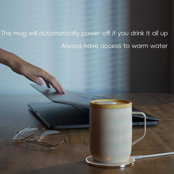 DULO Smart Electric Coffee Mug Warmer, Heater Travel Cup, Temperature Control Mugs, Self Heated Coffee Cup Rechargeable, Battery Operated, Reminder to Drink (Smart Coffee Mug) - Image 5