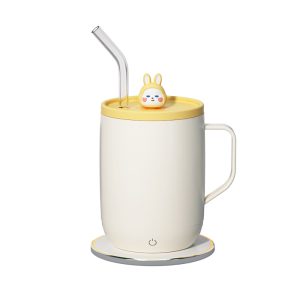 DULO Smart Electric Coffee Mug Warmer, Heater Travel Cup, Temperature Control Mugs, Self Heated Coffee Cup Rechargeable, Battery Operated, Reminder to Drink (Smart Coffee Mug)