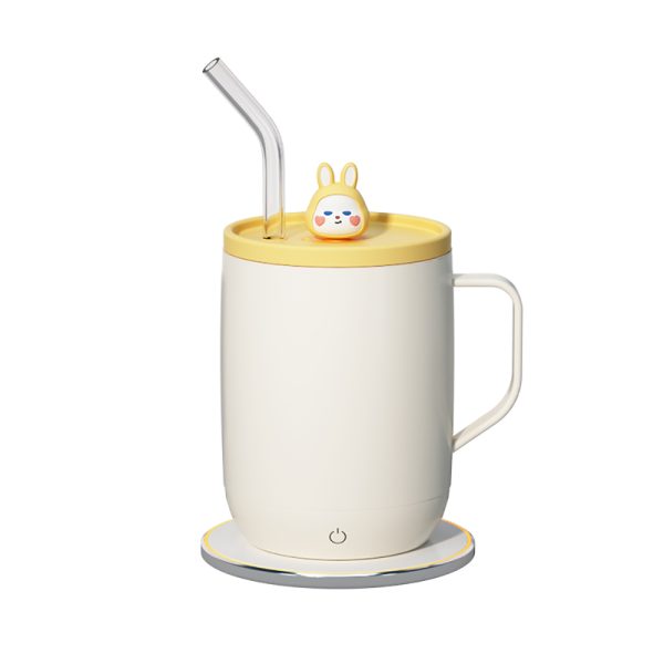 DULO Smart Electric Coffee Mug Warmer, Heater Travel Cup, Temperature Control Mugs, Self Heated Coffee Cup Rechargeable, Battery Operated, Reminder to Drink (Smart Coffee Mug)