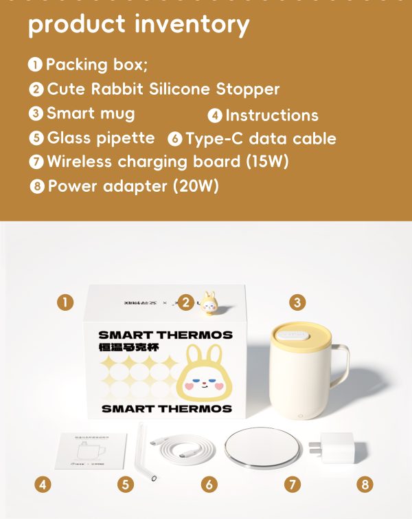 DULO Smart Electric Coffee Mug Warmer, Heater Travel Cup, Temperature Control Mugs, Self Heated Coffee Cup Rechargeable, Battery Operated, Reminder to Drink (Smart Coffee Mug) - Image 10